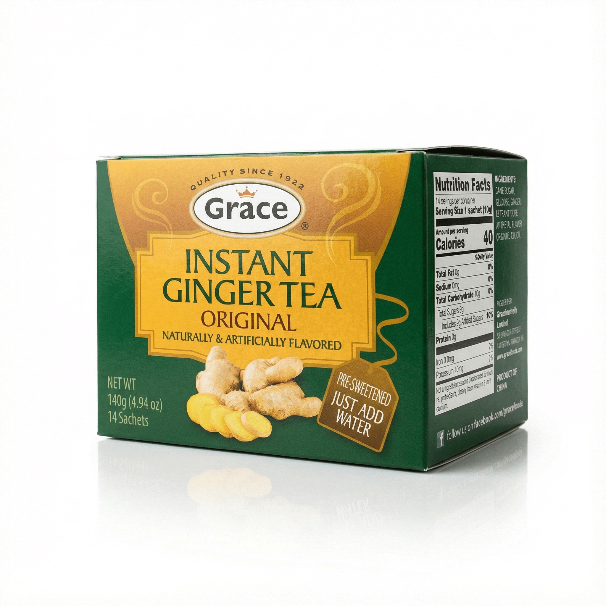 GR. INST. GING. TEA - ORIGINAL 24X14X10G - La Fe Foods