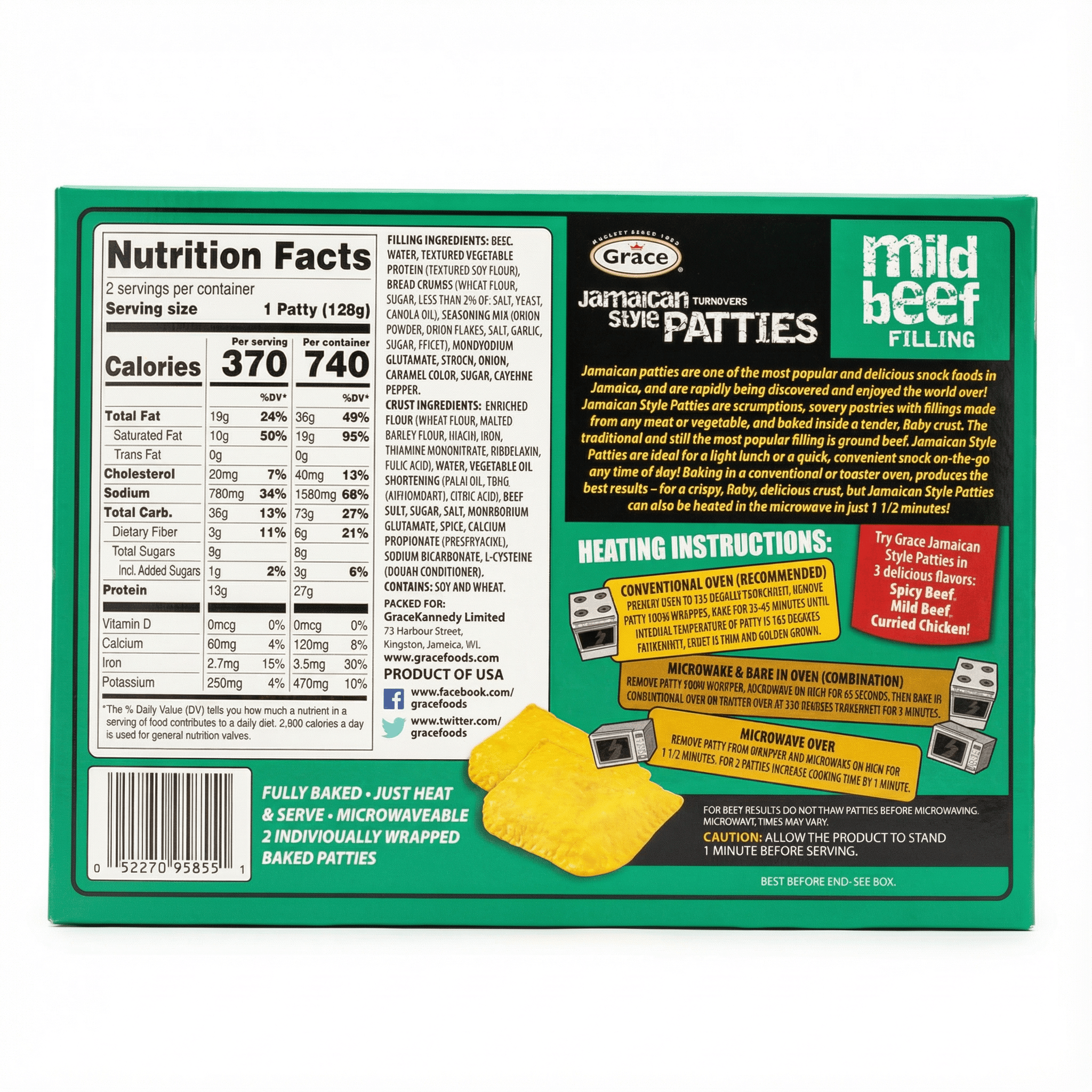 GRACE PATTY MILD BEEF 12/9 OZ - La Fe Foods