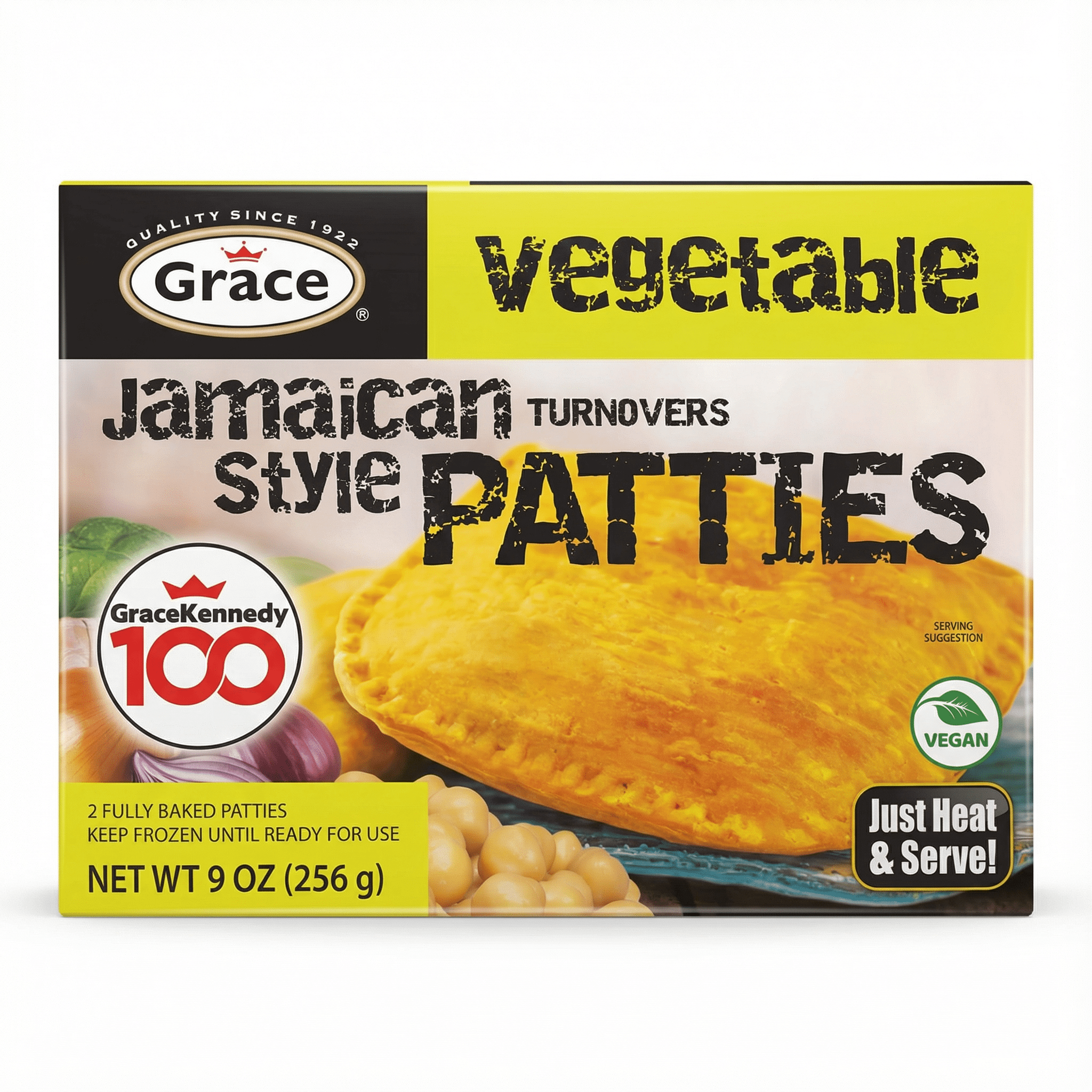 GRACE PATTY VEGETABLE (VEGAN) 12/9 OZ - La Fe Foods