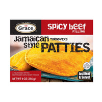 Grace Jamaican Style Spicy Beef Patties, authentic Latin food, tasty and nutritious, perfect for a quick meal choice.