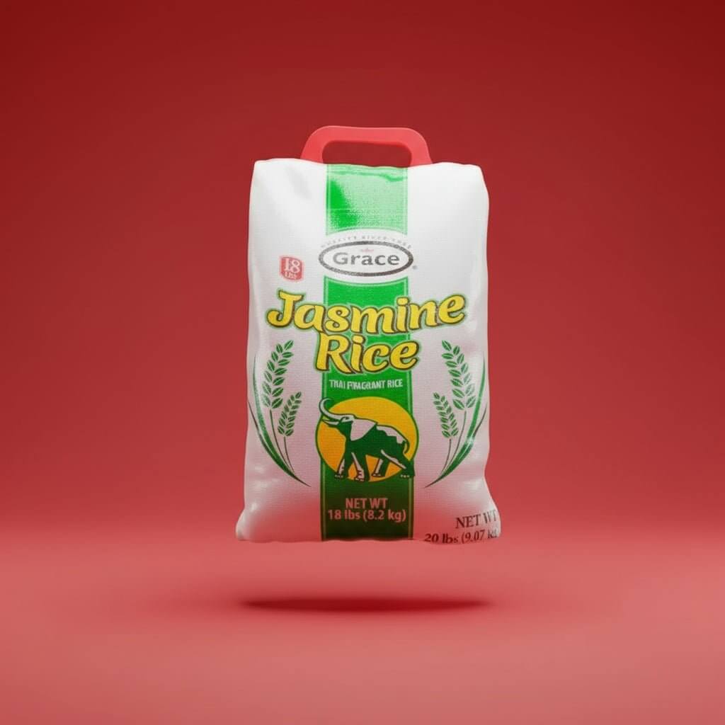 Jasmine Rice 18lbs – Grace Long Grain Fragrant Rice – La Fe Foods