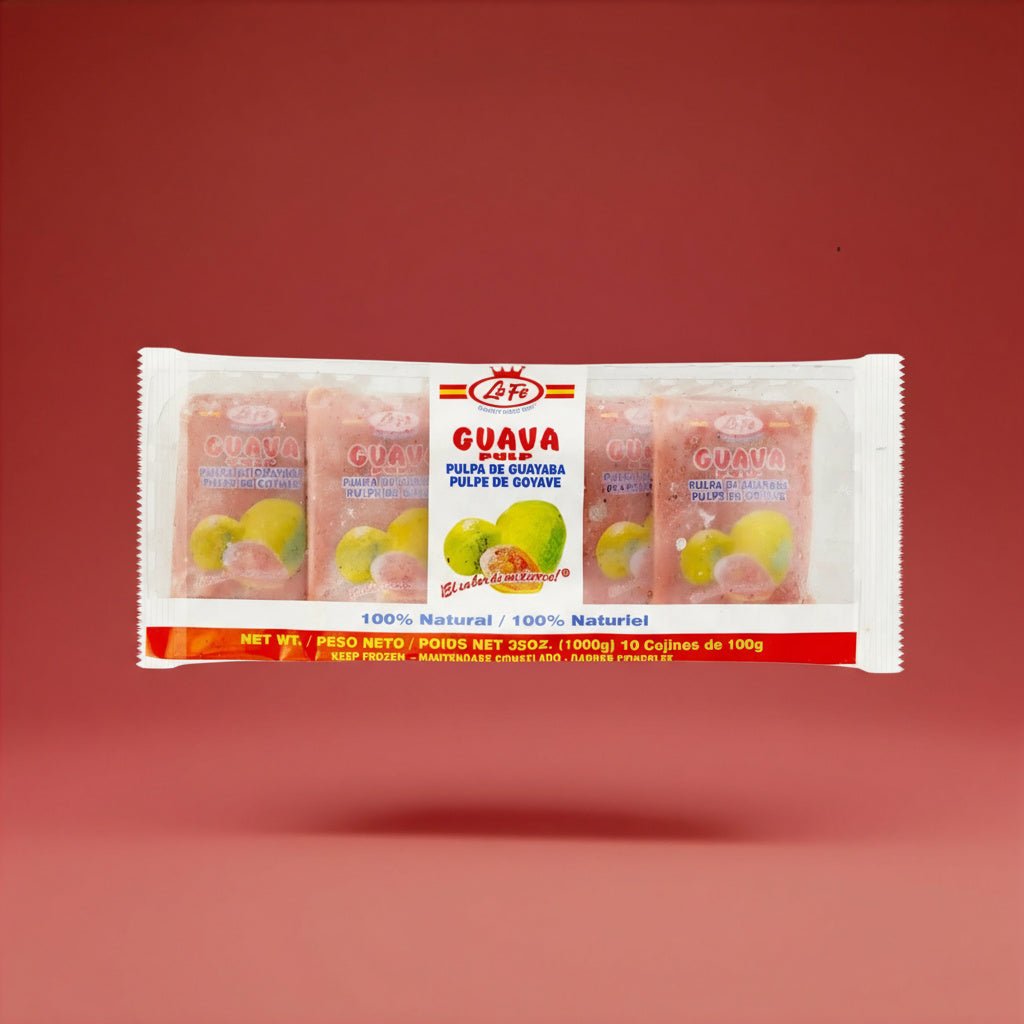 La Fe Guava Pulp 3.5 oz frozen portions for tropical guava juice
