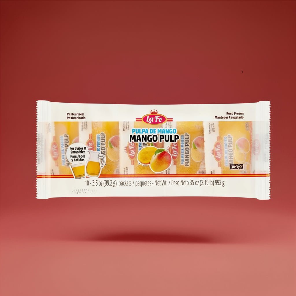 La Fe Mango Pulp 3.5 oz frozen portions for tropical smoothies