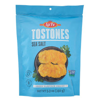 La Fe Tostones Sea Salt 150g - crispy green plantain snacks, perfect for snacking, authentic Latin flavors.