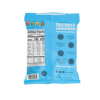 La Fe Tostones Sea Salt plantain chips back packaging with nutritional info, perfect for quality Latin snacks.