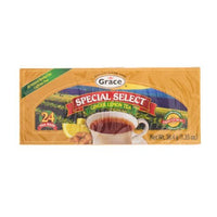 Grace Tea Ginger Lemon 24 bags, a premium blend of ginger and lemon for refreshing Latin flavors, perfect for tea lovers.