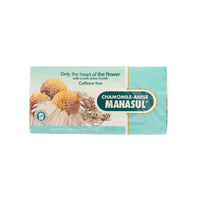 MANASUL Chamomile-Anise tea with 25 caffeine-free sachets, ideal for enjoying authentic Latin flavors.