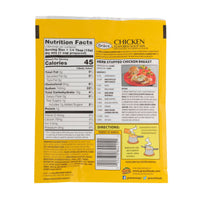Nutrition facts of Grace Chicken Soup with serving details, ingredients, and preparation instructions.