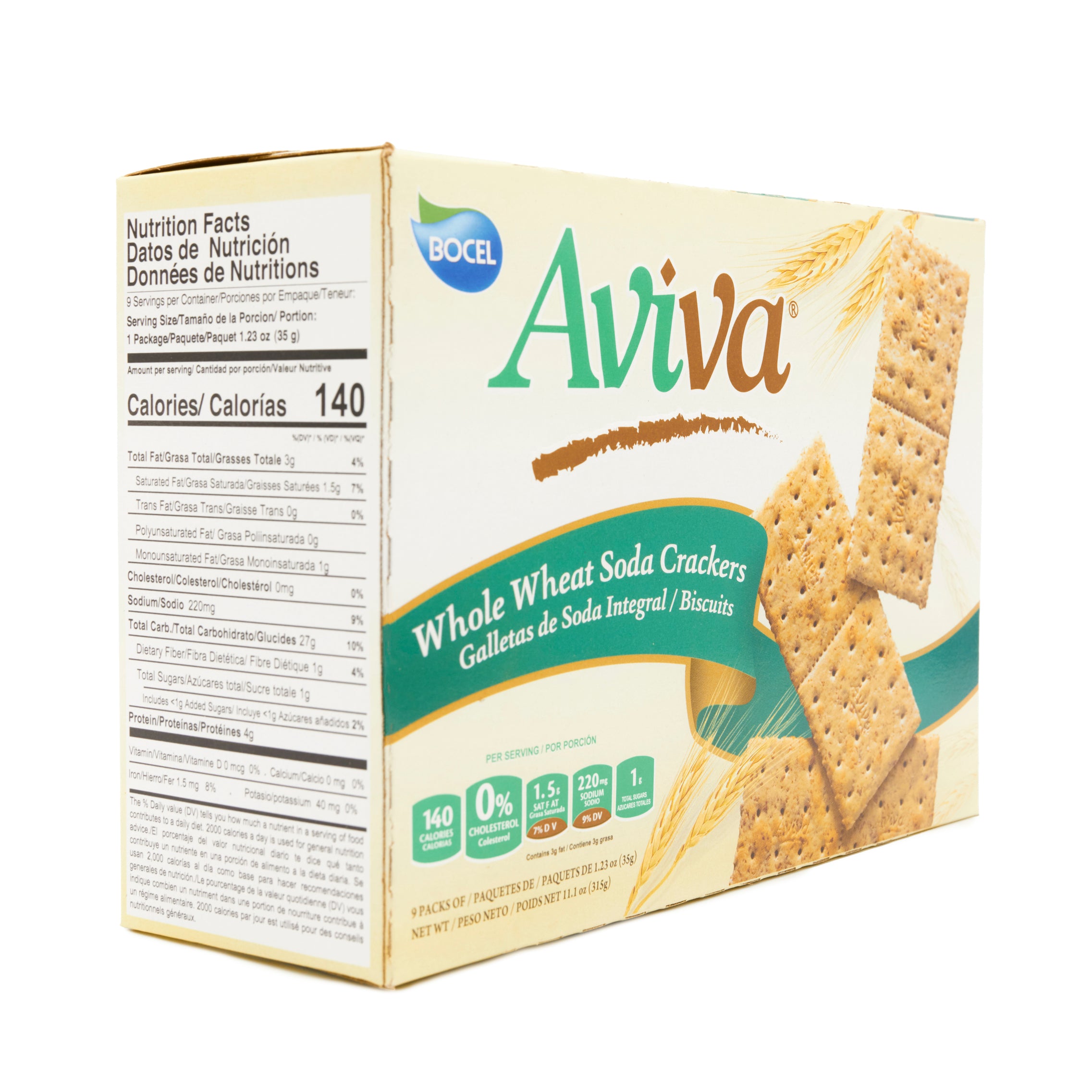 AVIVA CRACKERS WHOLE WHEAT 12/11.10 OZ