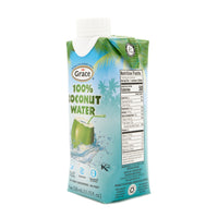 Grace 100% Coconut Water 12x330ml, refreshing tropical flavor, healthy hydration, buy Latin food online.