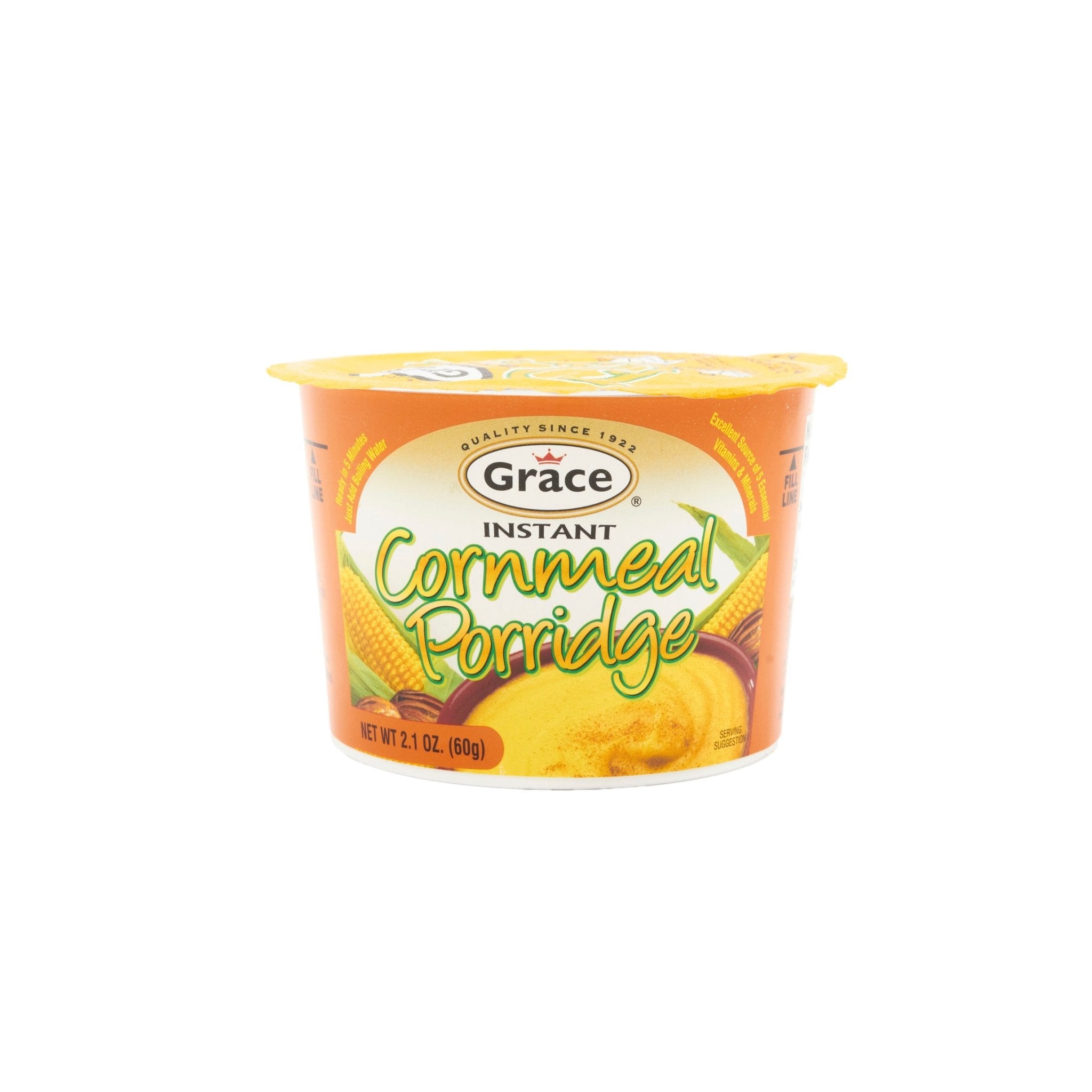 GRACE Instant Cornmeal Porridge 60g, a hearty and delicious Latin food for a quick breakfast or snack.