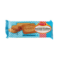 BUTTERKIST Coconut Cookies 150g pack featuring tropical flavors, perfect for a quality Latin food snack.