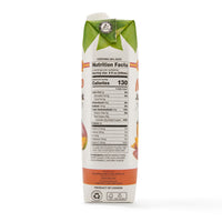 Nutrition facts for LA FE Mango Juice Tetra Pack, highlighting calories and ingredients for quality Latin foods.