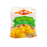 La Fe Papa Criolla large yellow potatoes in a bag, ideal for authentic Latin meals and high-quality cooking.