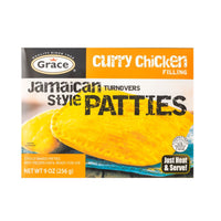 Grace Patty Curry Chicken, authentic Latin food, Jamaican style turnovers, just heat and serve, 9 oz.