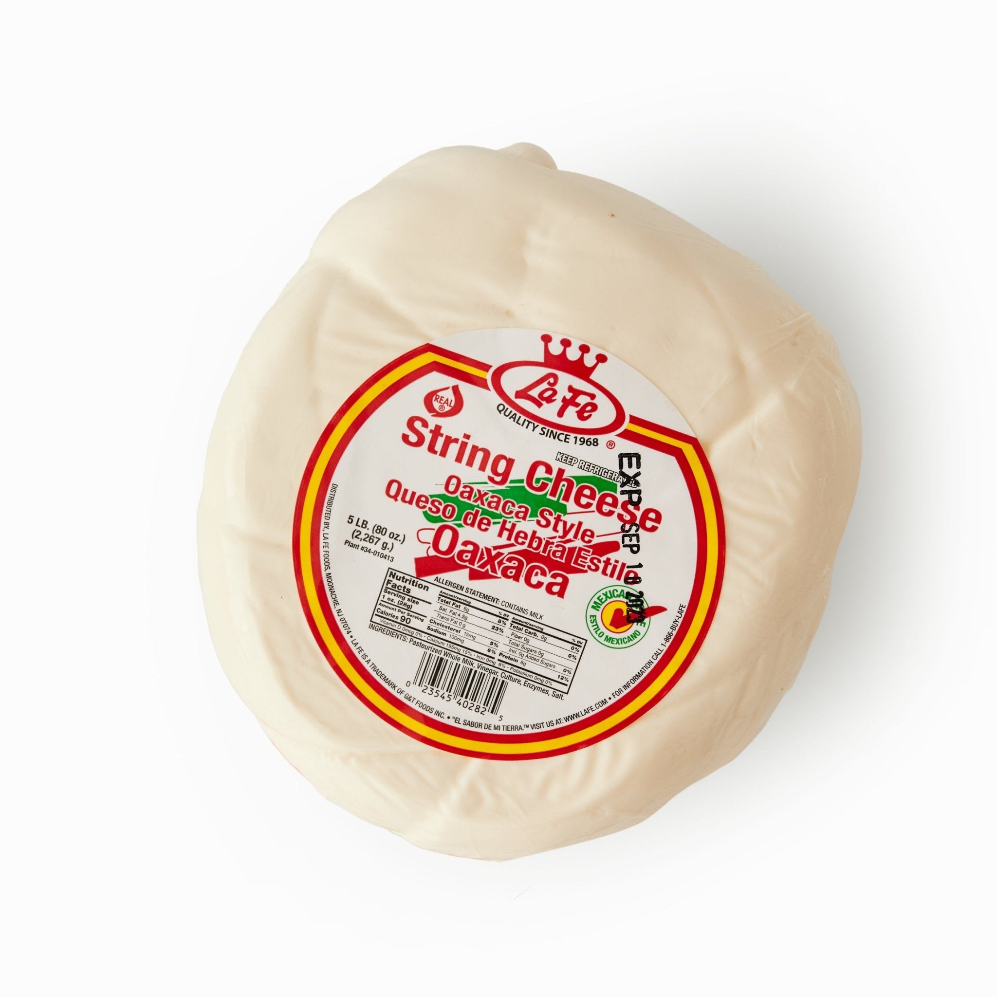 LAFE QUESO OAXACA string cheese, creamy texture, perfect for melting, grilling, fresh Latin food, quality Latin foods.