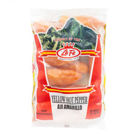 La Fe Aji Amarillo yellow hot peppers, fresh Peruvian flavor for quality Latin foods and authentic Hispanic cuisines.