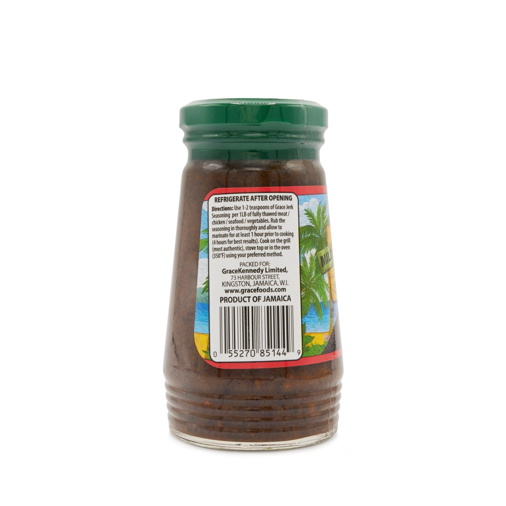 Grace Jerk Seasoning - Mild 10 oz bottle showcasing authentic Caribbean flavors, perfect for enhancing Latin meals.