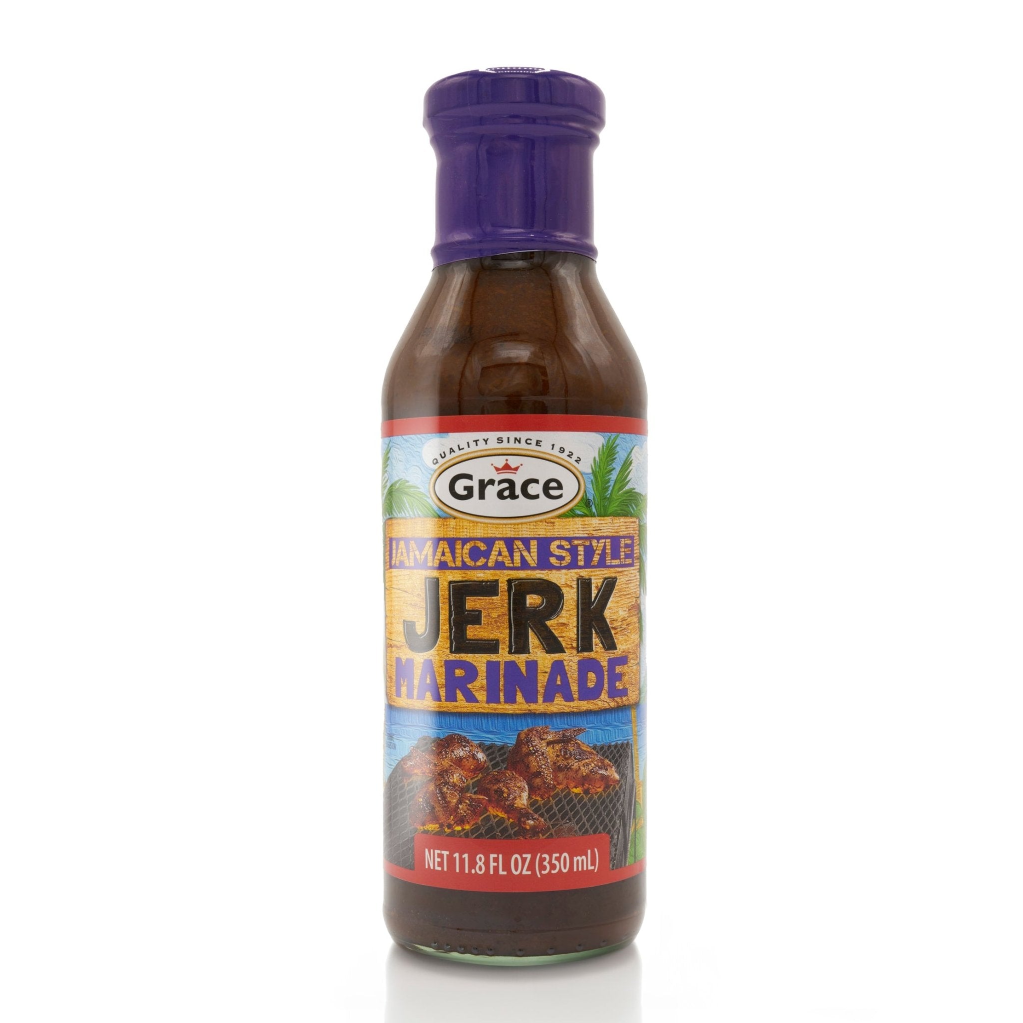 Authentic Jamaican Jerk Marinade by Grace, perfect for adding tropical flavors to Latin American dishes.
