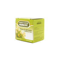 MANASUL Linden Flower tea box, caffeine-free, promoting calmness, quality Spanish herbal product, authentic Latin food.