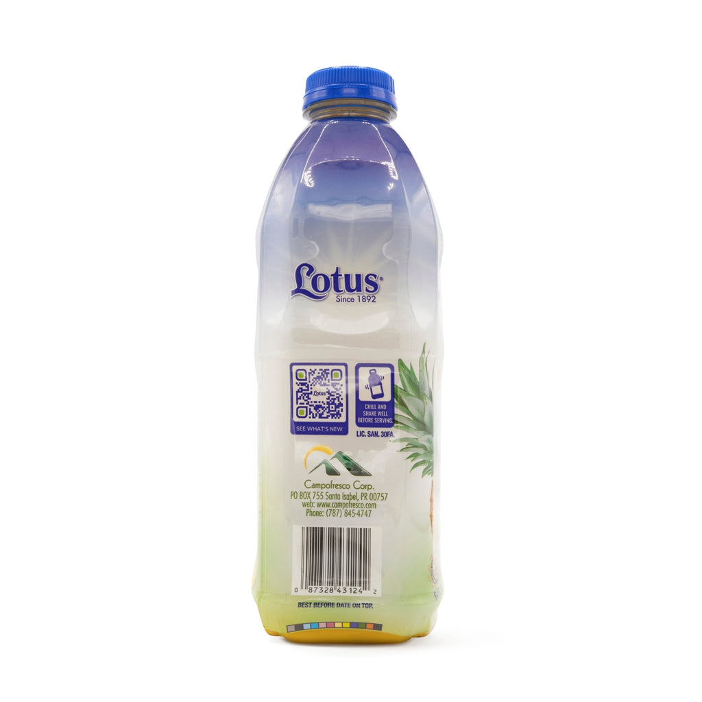 Lotus Pineapple drink bottle showcasing tropical flavors, perfect for quality Latin foods and authentic Latin cuisine.