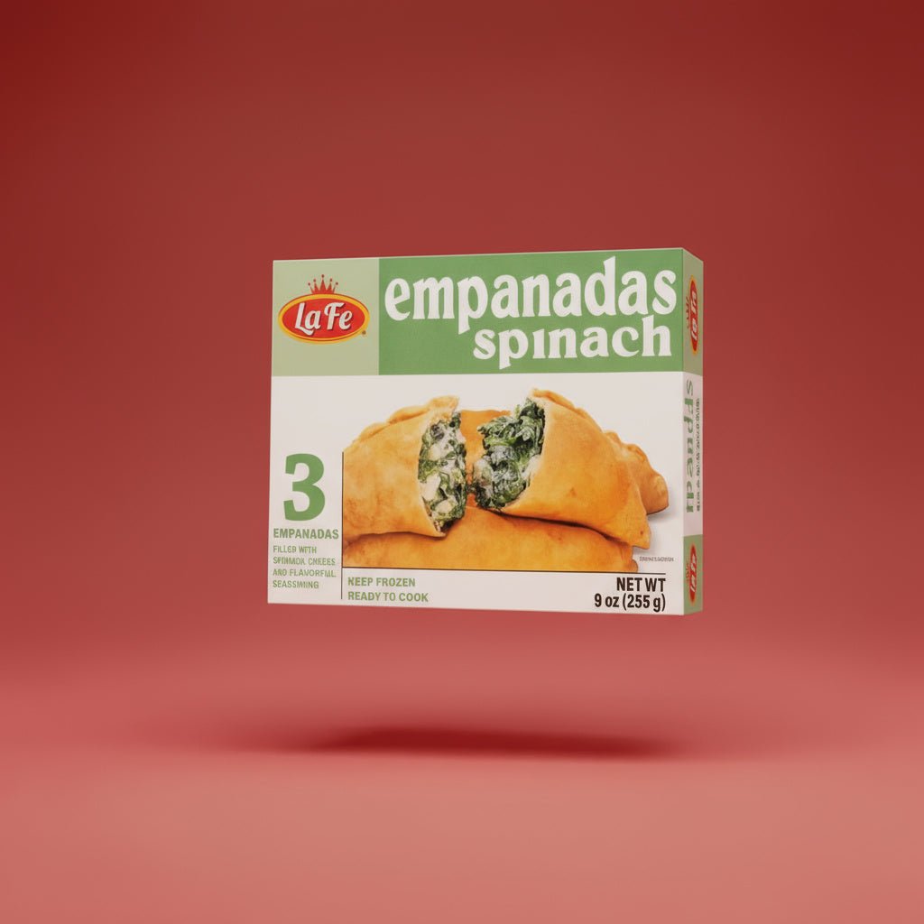 LA FE EMPANADAS SPINACH 9 OZ - La Fe Foods