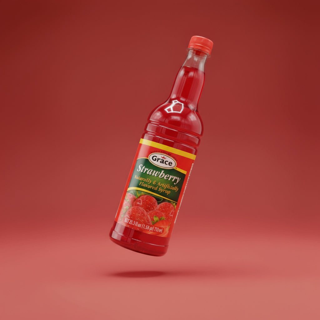 GRACE SYRUP STRAWBERRY 12x25.5 OZ PET - La Fe Foods