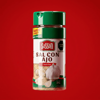 Sasson Garlic Salt 9x14.11 oz bulk sal de ajo for chicken, meats, rice, beans, soups, stews, sauces, marinades, and Latin recipes