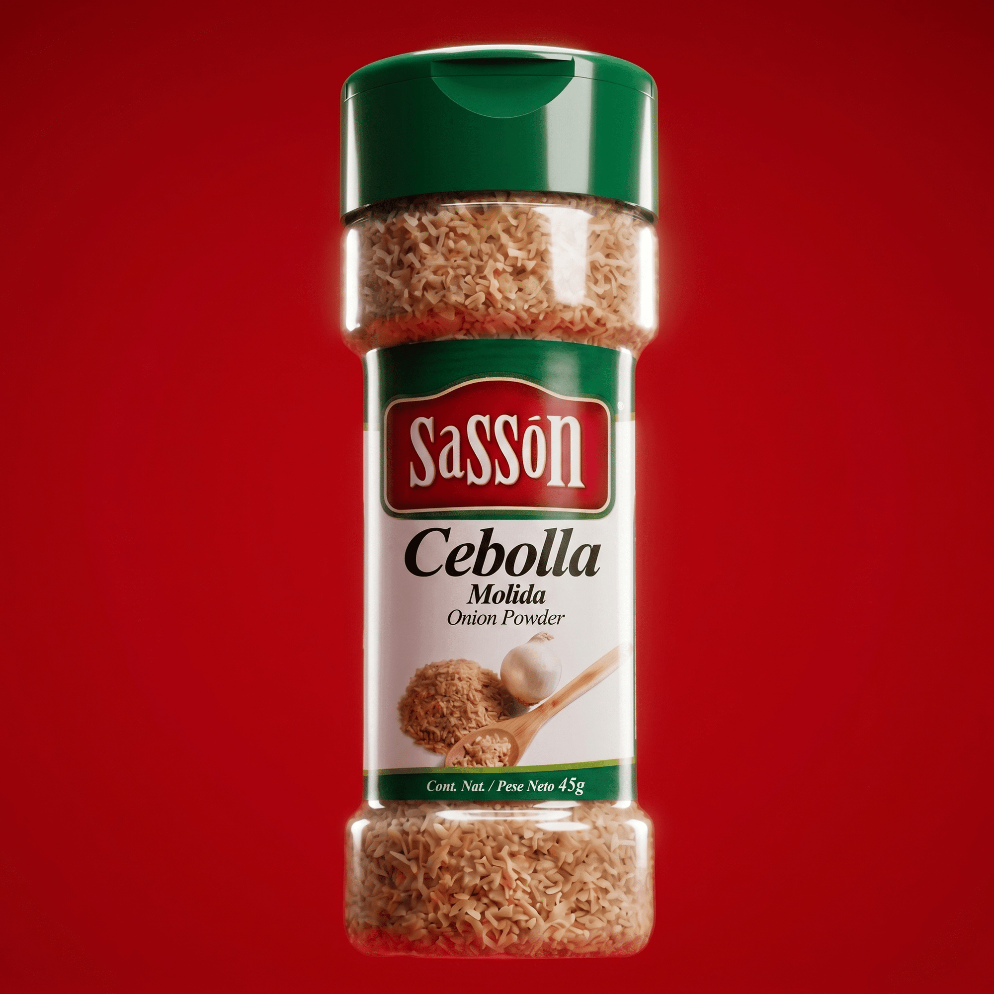 Sasson Pure Onion Powder 12x1.59 oz cebolla en polvo for Latin recipes, chicken, meats, rice, beans, soups, stews, sauces, and marinades