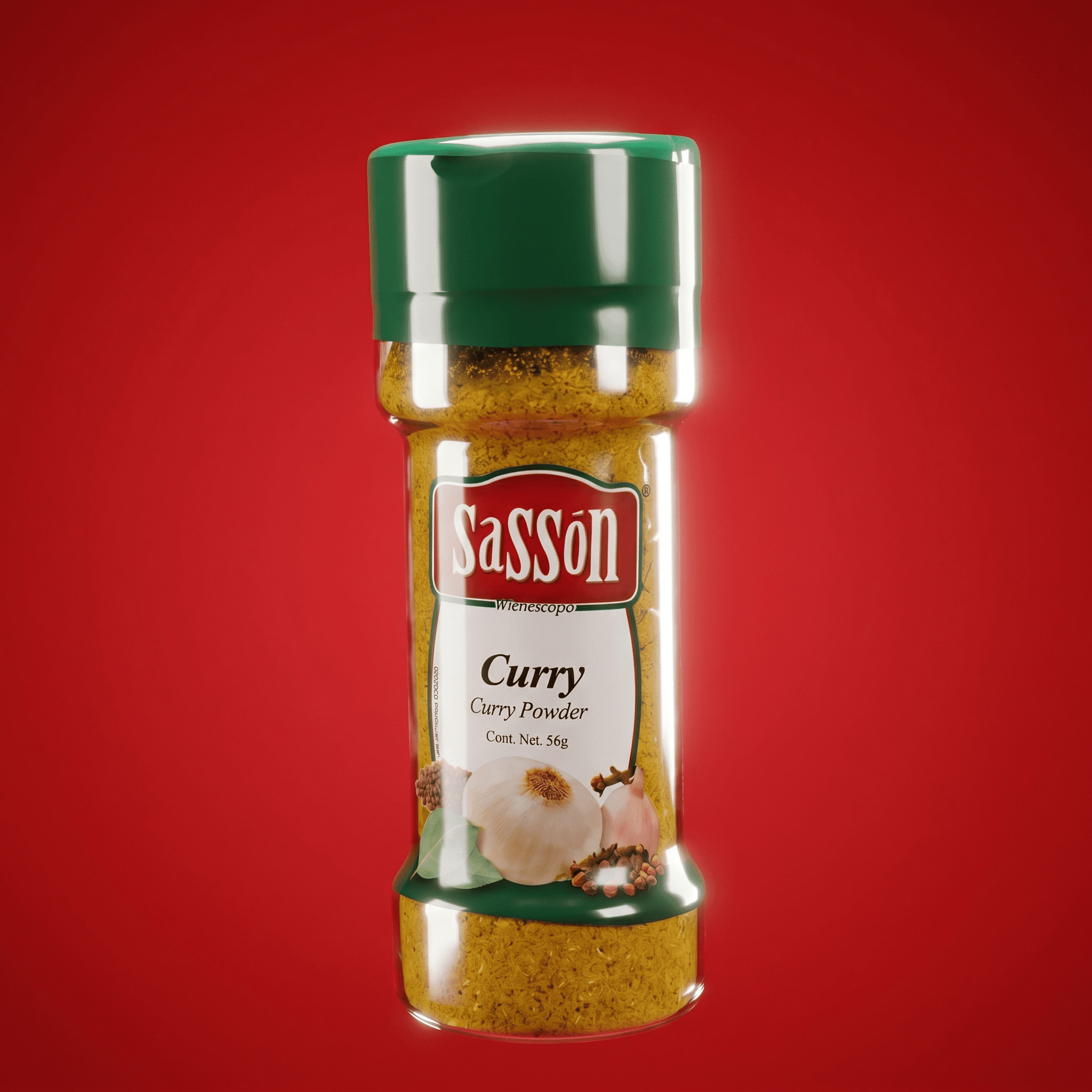 Sasson Curry Powder Seasoning 12x1.76 oz curry powder for chicken, rice, meats, soups, stews, vegetables, marinades, and Caribbean recipes