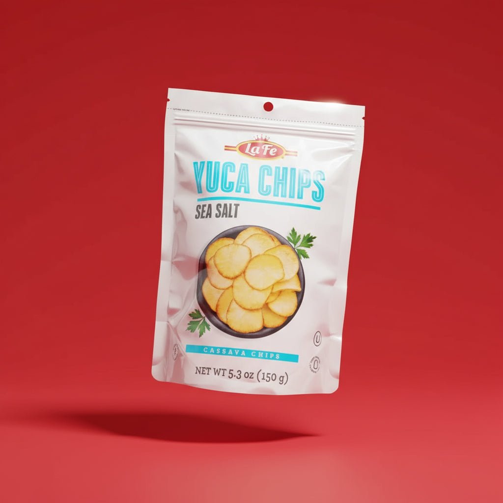 LA FE CASSAVA CHIPS SEA SALT 12X150G - La Fe Foods