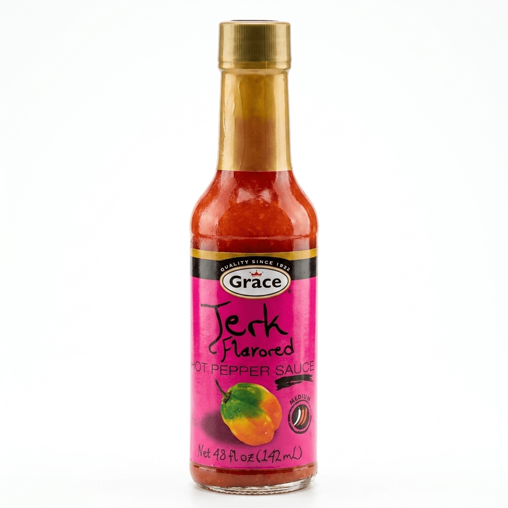 GRACE JERK FLAV.PEPPER SAUCE 24X4.8FL OZ - La Fe Foods