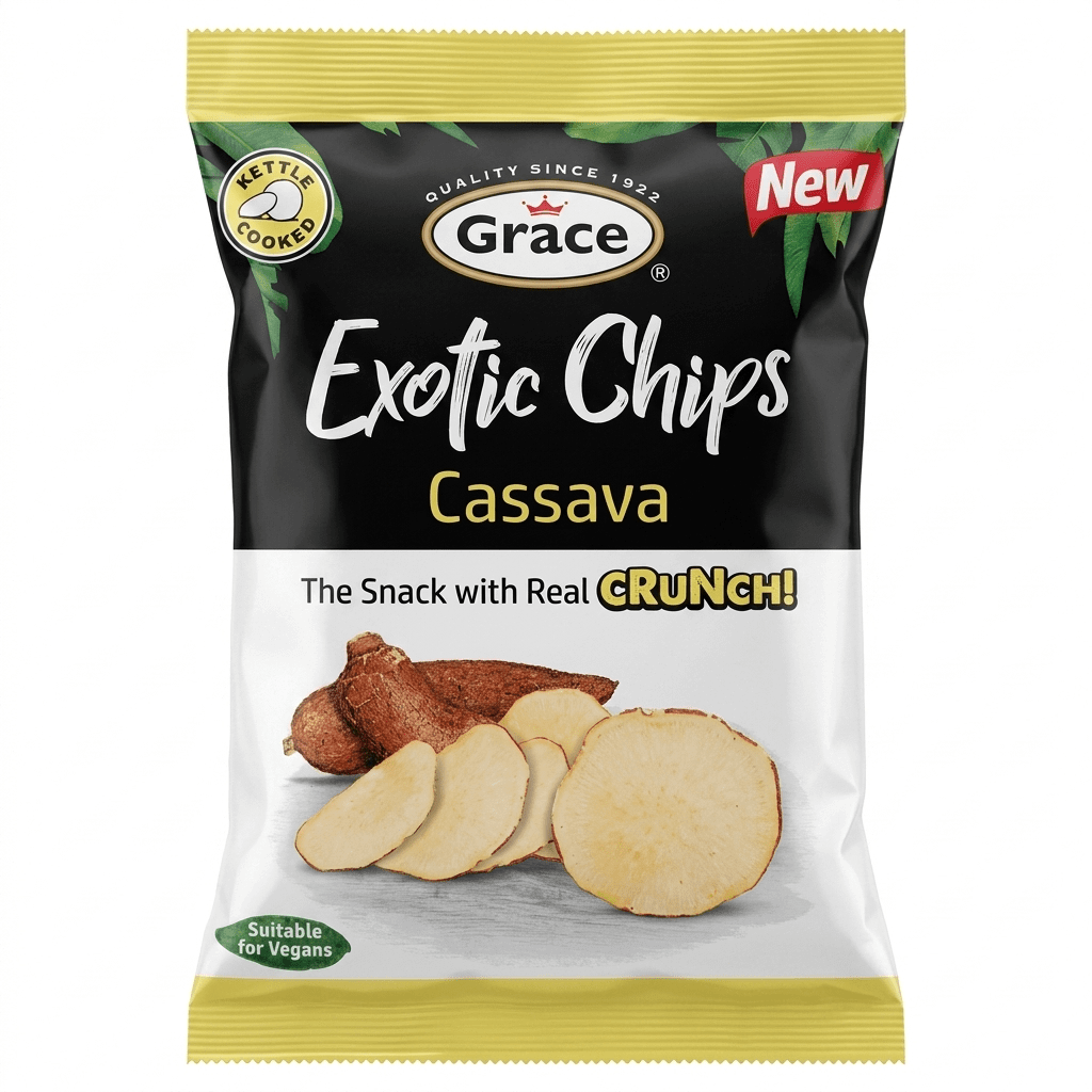 GRACE EXOTIC CHIPS - CASSAVA 12X75G - La Fe Foods