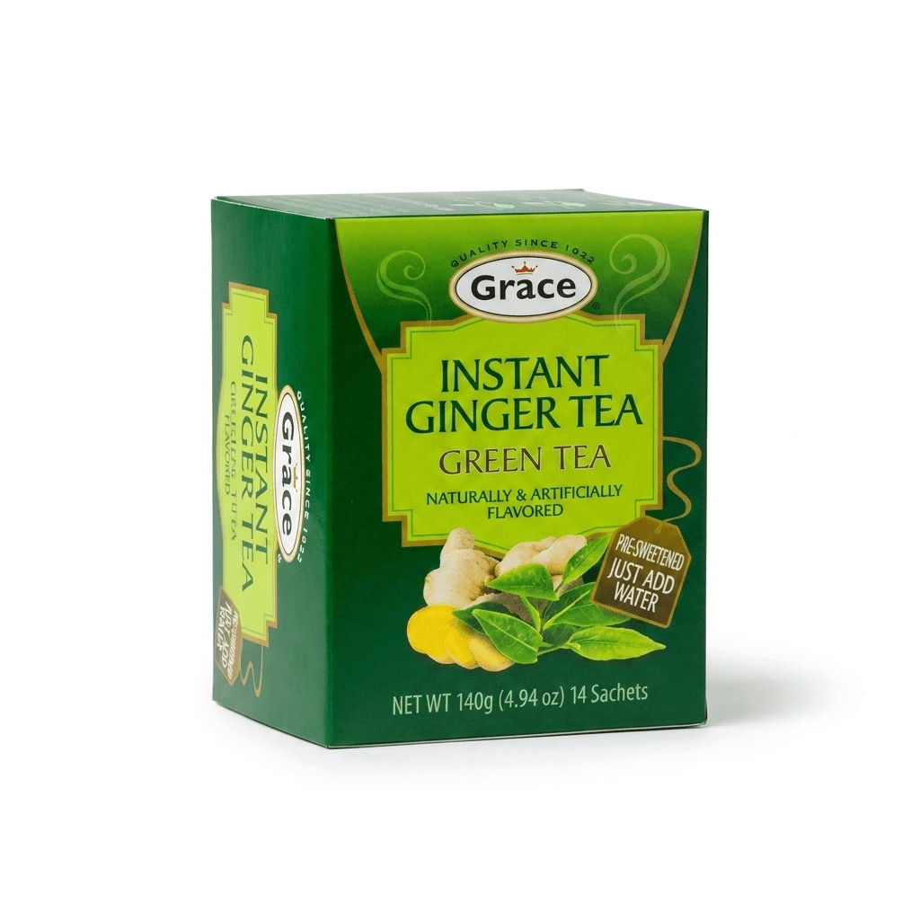 GRACE INST. GING. TEA - GREEN 24X14X10G - La Fe Foods