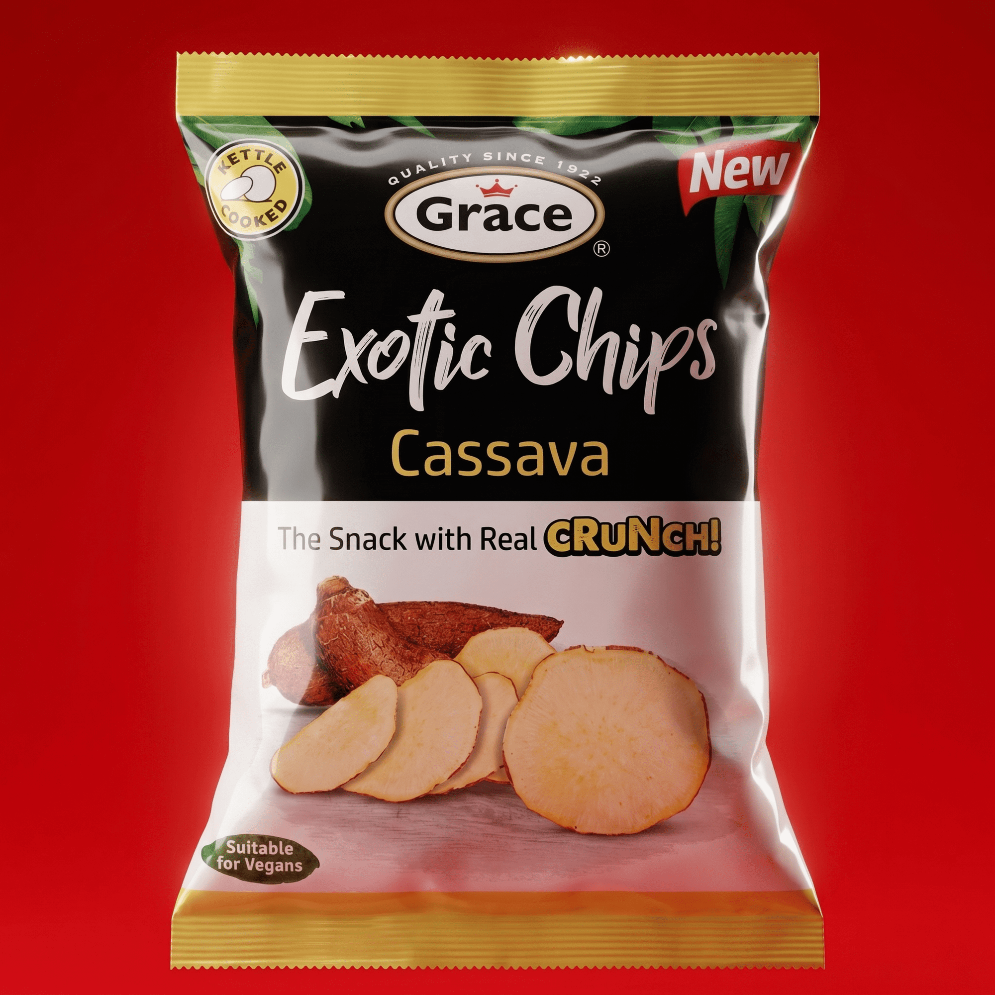 GRACE EXOTIC CHIPS - CASSAVA 12X75G - La Fe Foods