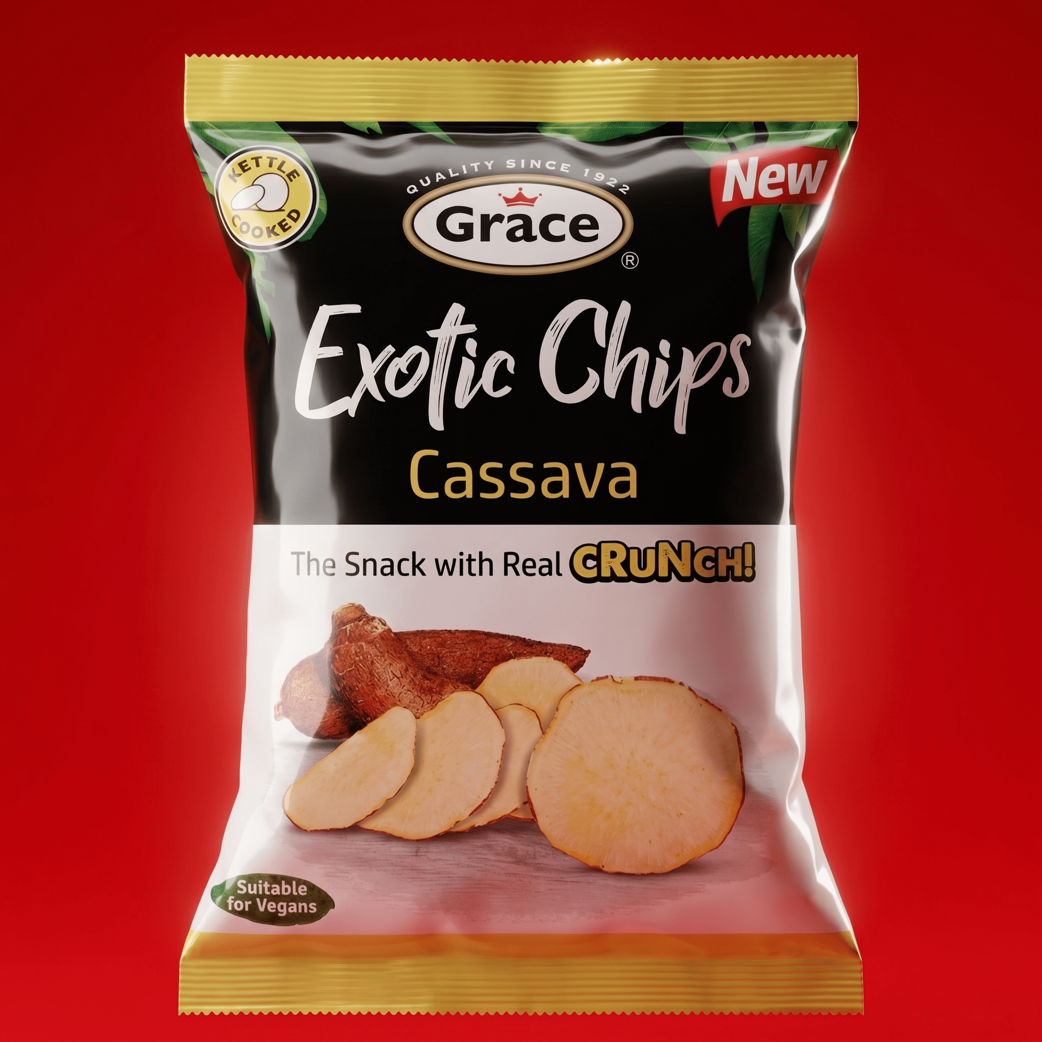 GRACE EXOTIC CHIPS - CASSAVA 12X75G - La Fe Foods