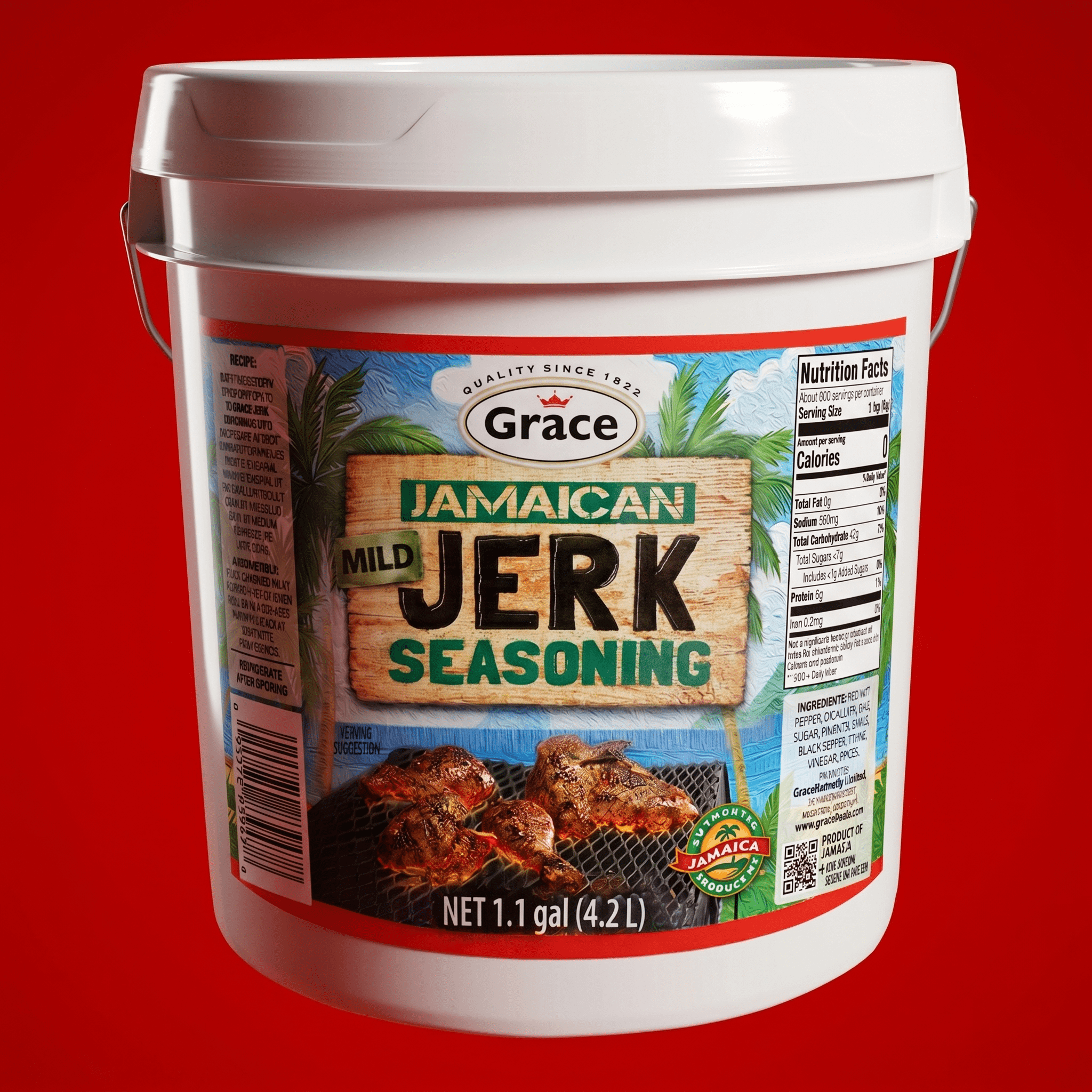 GRACE JERK SEASONING - MILD 2X9LB - La Fe Foods