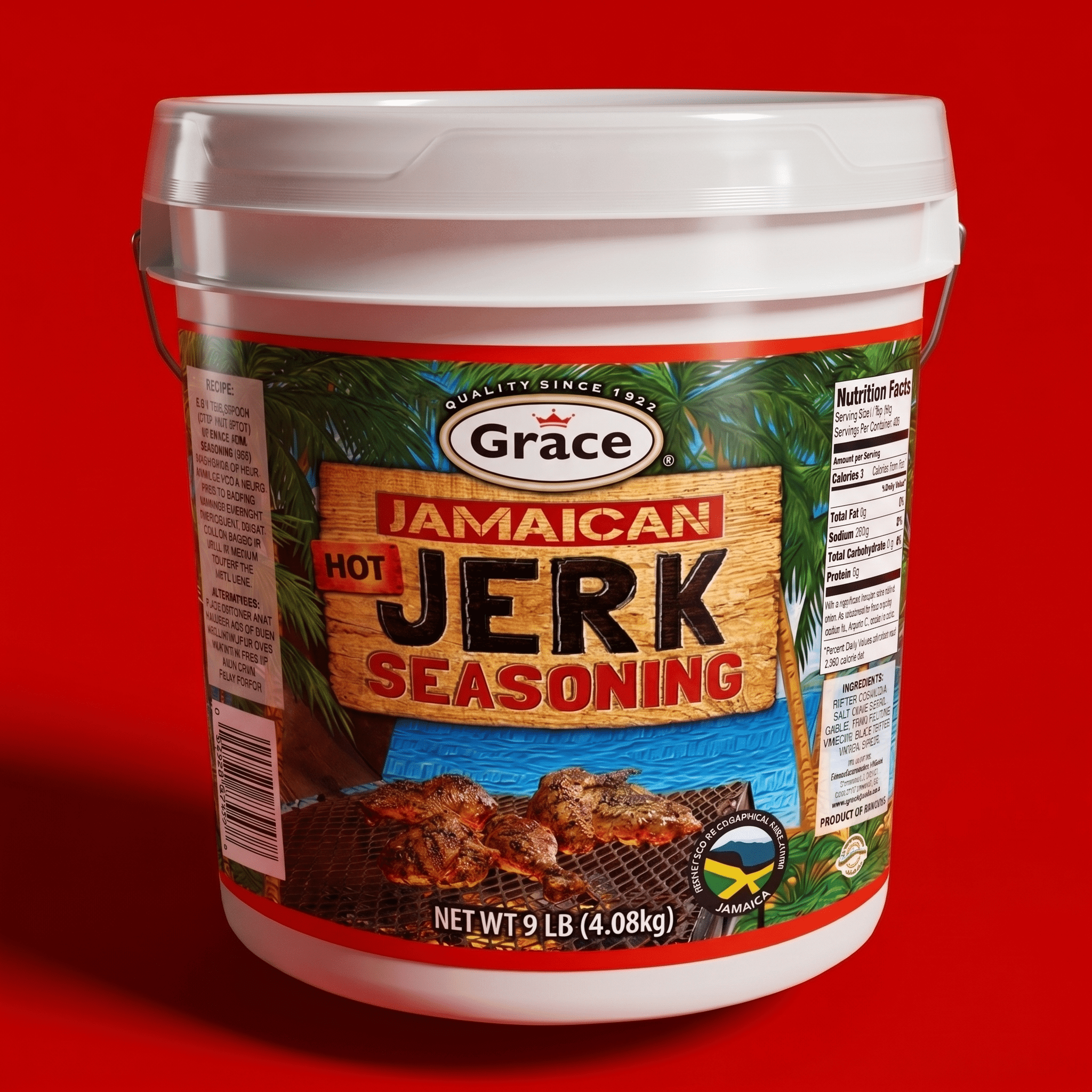 GR. JERK SEASONING - HOT 2X9LB - La Fe Foods