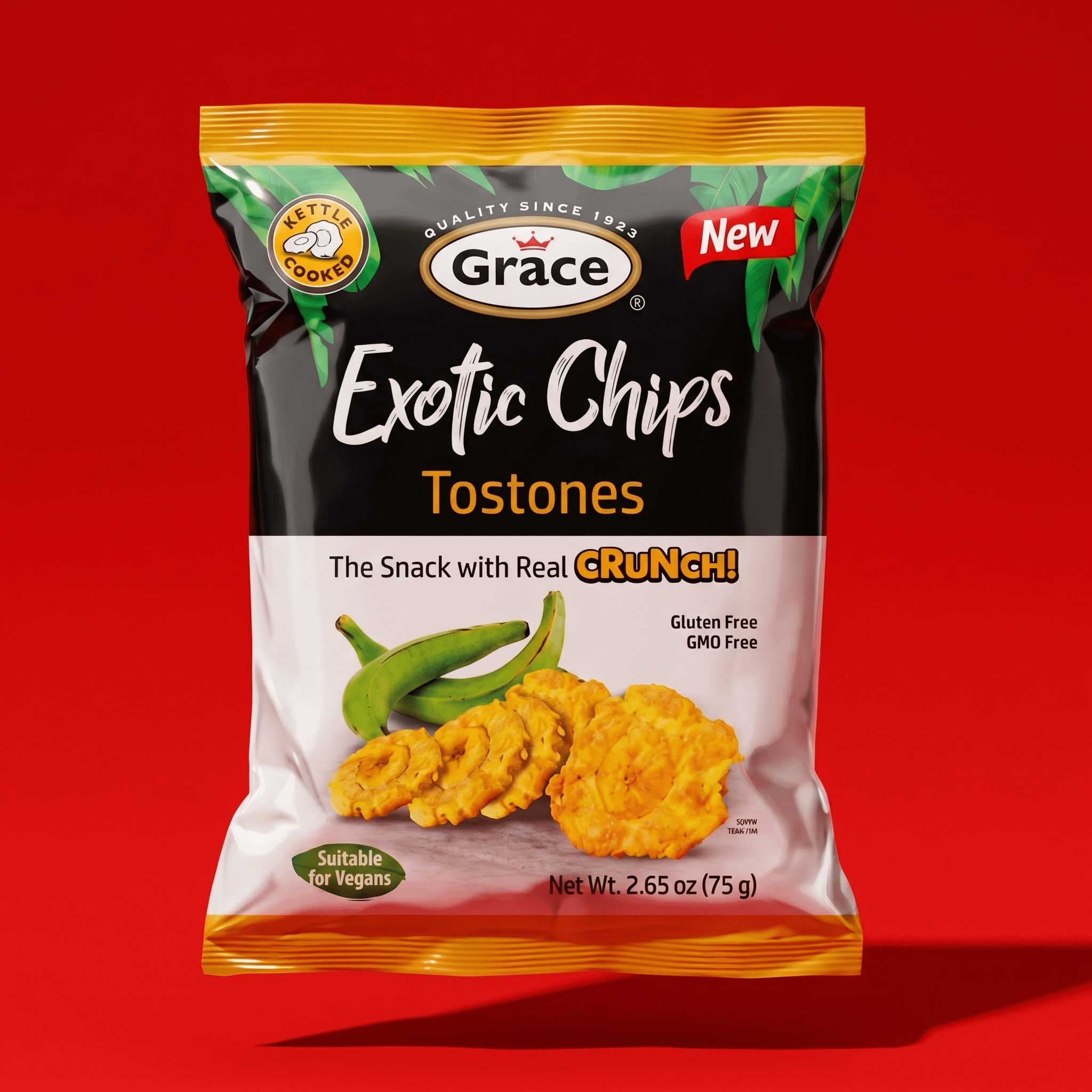 GRACE EXOTIC CHIPS - TOSTONES 12X75G - La Fe Foods