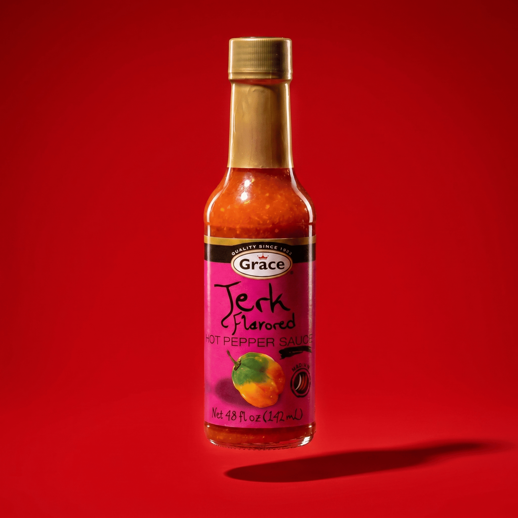 GRACE JERK FLAV.PEPPER SAUCE 24X4.8FL OZ - La Fe Foods