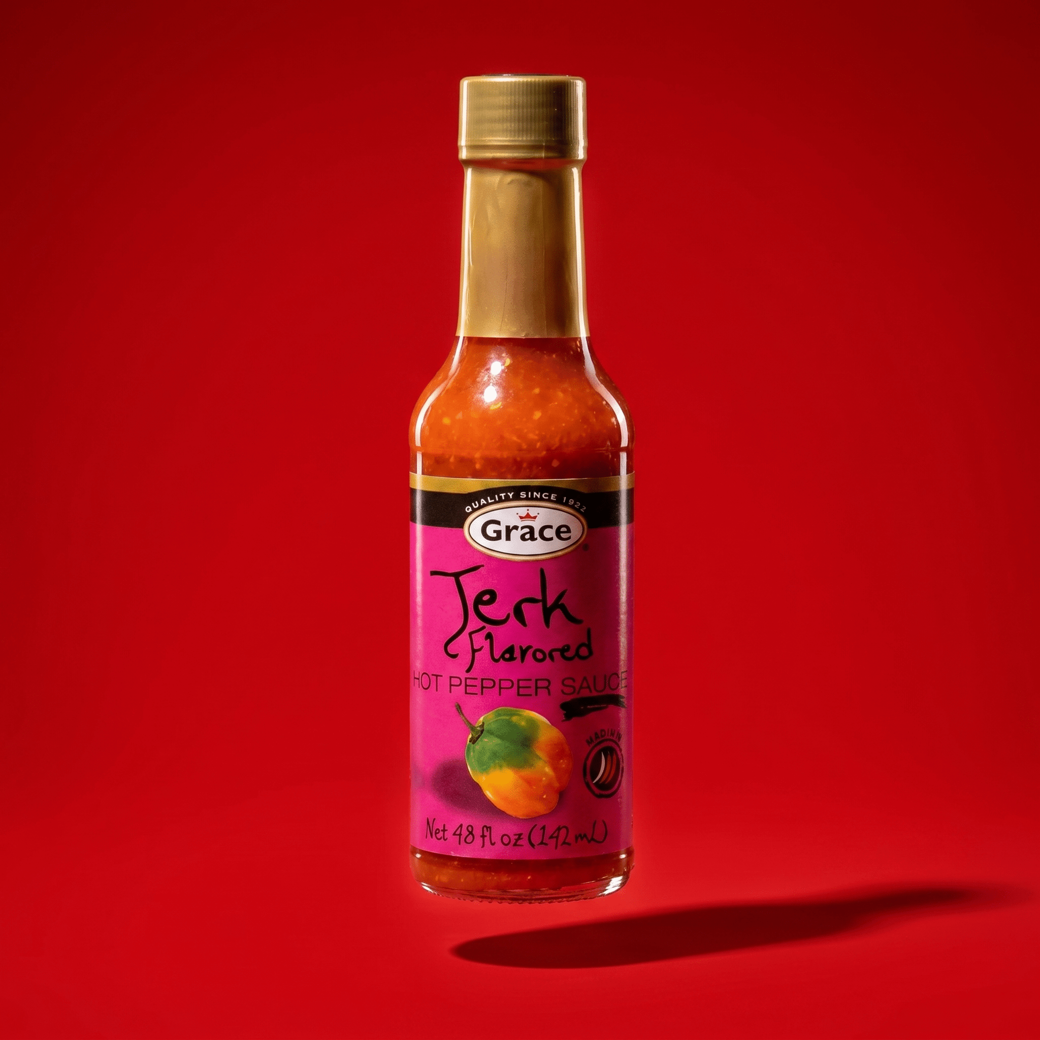 GRACE JERK FLAV.PEPPER SAUCE 24X4.8FL OZ - La Fe Foods