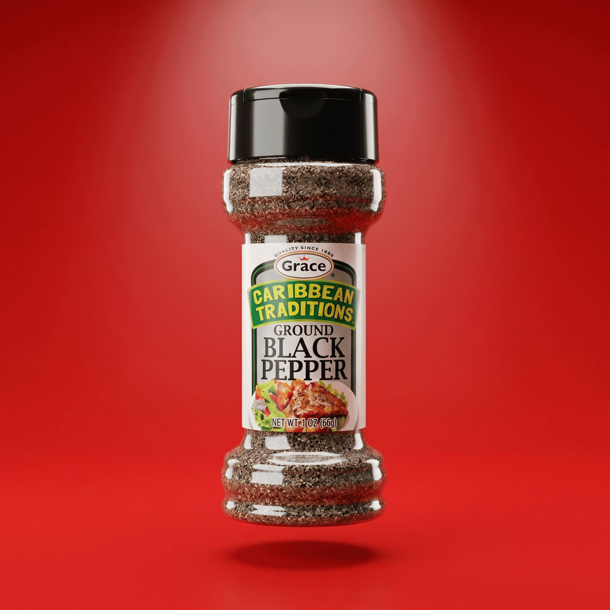 Grace Caribbean Traditions Black Pepper 12X3 oz - La Fe Foods
