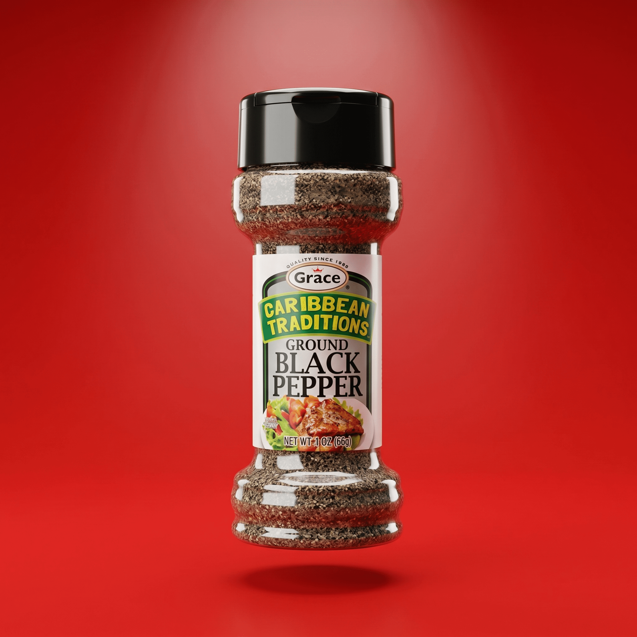 Grace Caribbean Traditions Black Pepper 12X3 oz - La Fe Foods