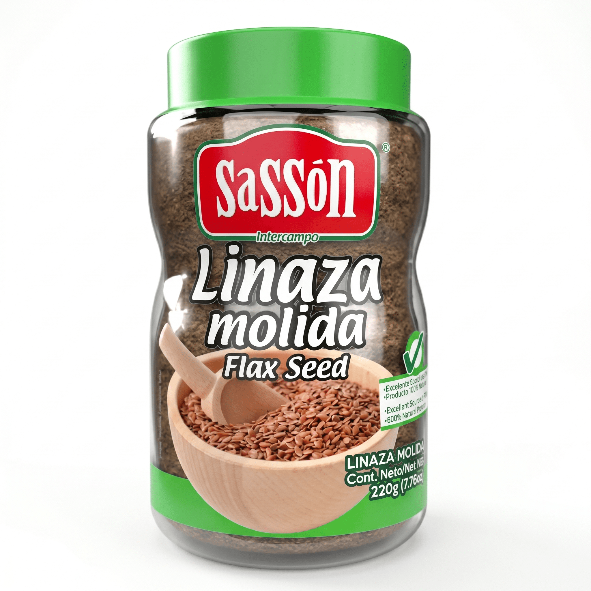 SASSON GROUND FLAXSEED 18X7.76OZ - La Fe Foods