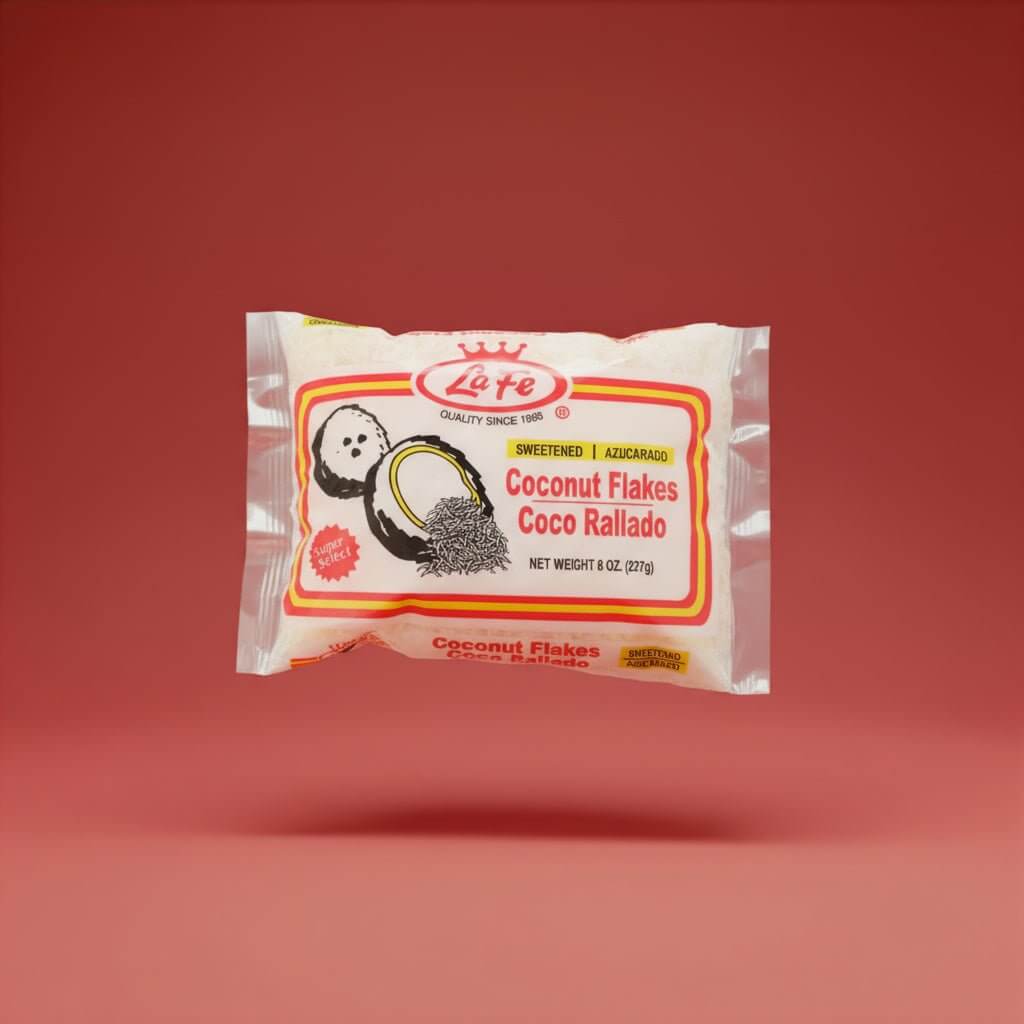 la fe sweet coconut flakes 8oz pack
