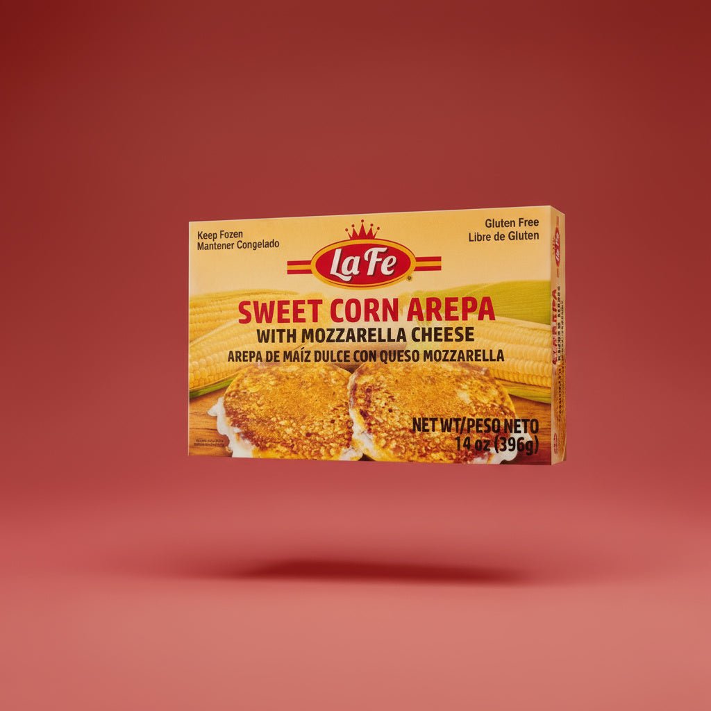 la fe sweet corn arepas mozzarella cheese
