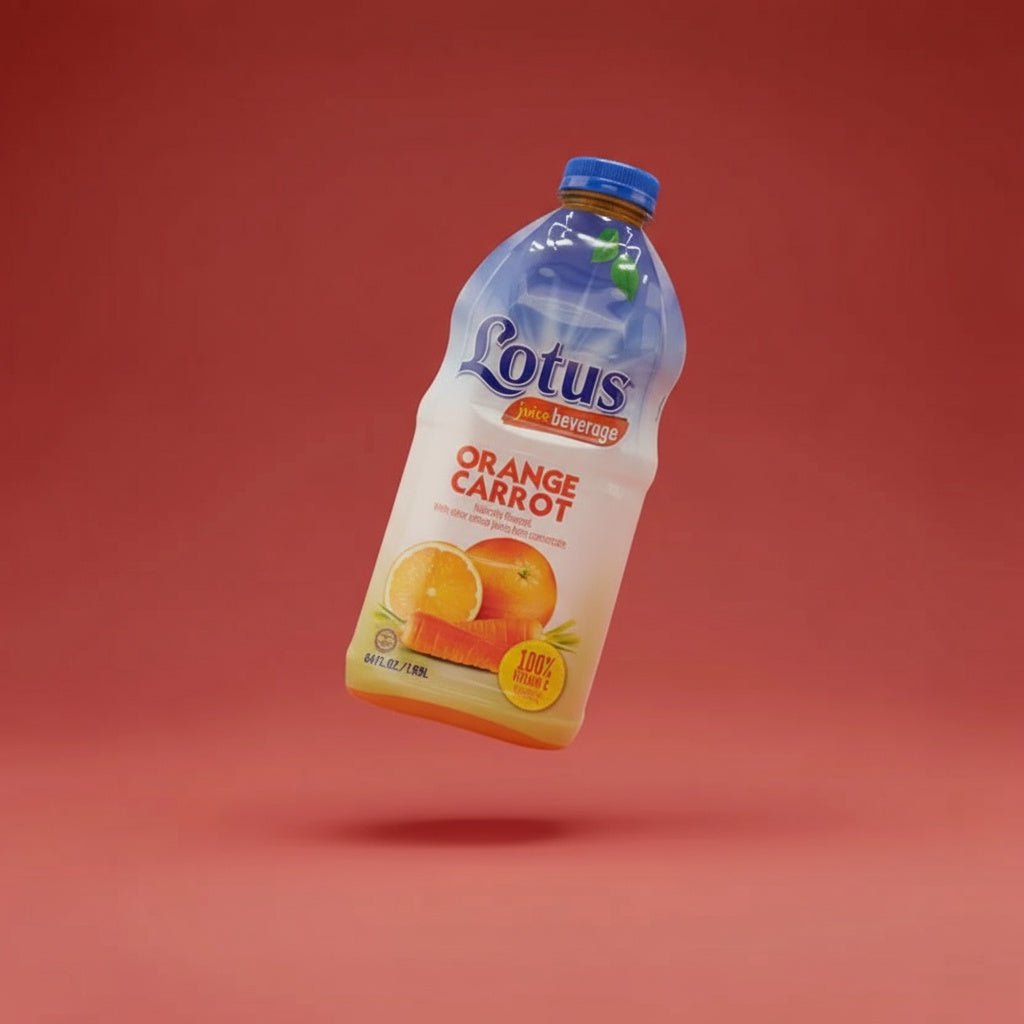 lotus orange carrot juice 64oz bottle
