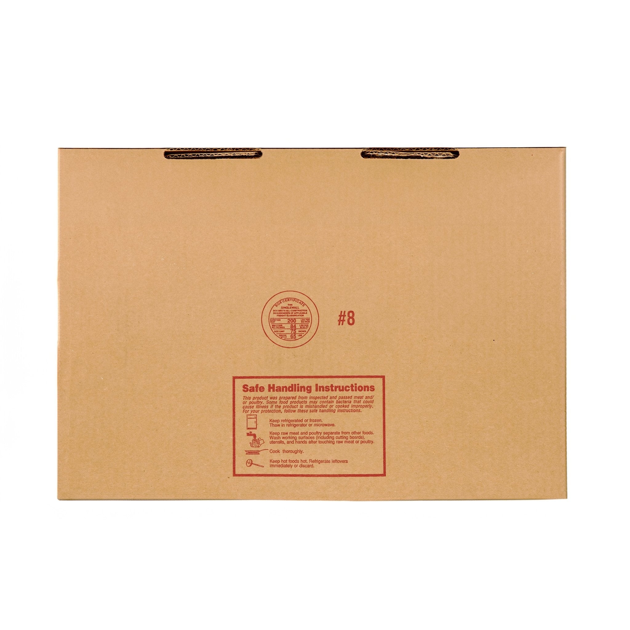 LAFE CARAMINOLA box with safe handling instructions for fresh Latin food products.