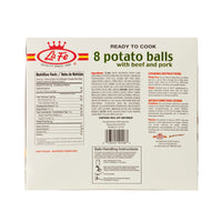 La Fe ready-to-cook potato balls with beef and pork, perfect for authentic Latin meals, quality frozen Latin food.