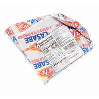 LAFE CASABE package showing nutrition facts, ideal for gluten-free and vegan meals, fresh Latin food.